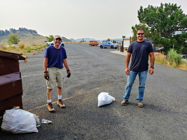 AE Team Picking Up Trash